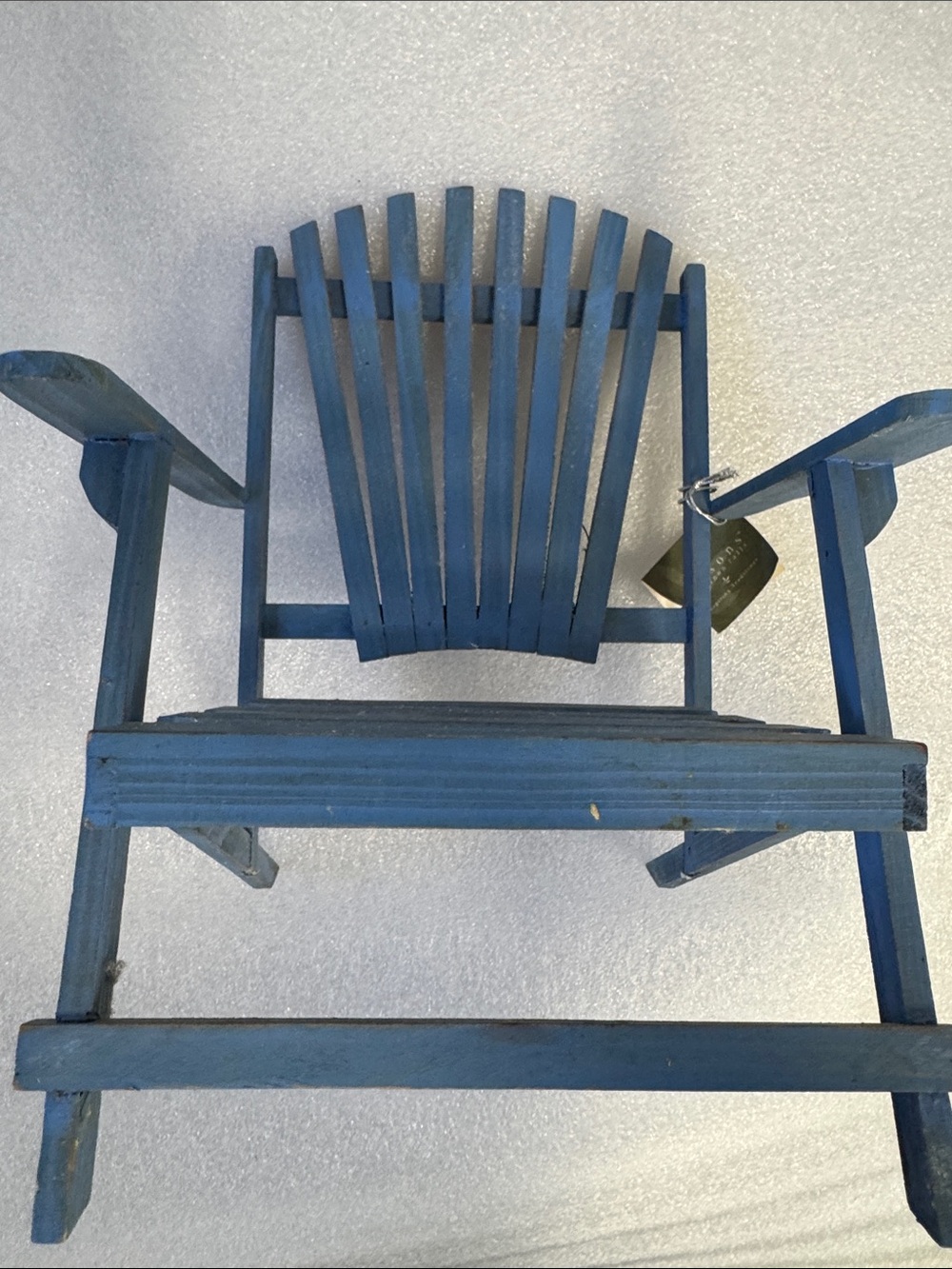 Blue Adirondack-Style Wooden Chair decoration